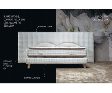 Materasso Altrenotti Exuberance 2000 MicroMolle + Gel Memory 2 pillow top USA Cotone Makò H.28