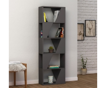 MOBILE LIBRERIA 5 RIPIANI ANTRACITE 54x24xH.168