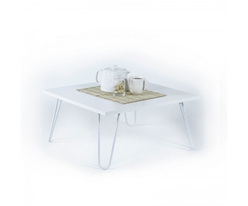 Tavolino da salotto quadrato colore bianco 60x60 H29